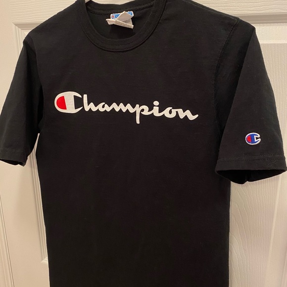 Champion Mens Black T-shirt - Size S Great Condition - Picture 2 of 5